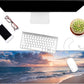 Dynippy Thin Extended Gaming Mouse Pad with Stitched Edges Large Mousepad Long XXL Keyboard and Mouse pad Desk Mat for Gaming Office & Home - Galaxy Space (Beach)