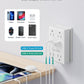 Wall Outlet Extender with Screw, 8 Way Outlets with 1680J Surge Protected, Multi Plug Wall Outlet with USB Ports, LED Indicator, 1875W Wall Mounted Surge Protectors for Dorm Room Office Kitchen