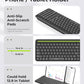 seenda Bluetooth Keyboard and Mouse for iPad, Multi-Device Bluetooth + 2.4G Wireless Keyboard Mouse with Tablet Holder for MacBook/Windows Computer, iOS/Andriod Tablet Phone, Black