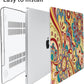 Compatible with 2025 2024-2022 MacBook Air 13 inch Case M4 A3240 M3 A3113 M2 A2681, Hard Shell&Keyboard Film&Screen Film&Webcam Cover for New M4 Mac Air 13.6 inch with Touch ID, Curved Doodle