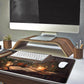 Cute Book Lover Desk Mat Dark Academia Mouse pad XXL Large Extended Mousepad Gaming Desk Pad with Stitched Edges, Cozy Lofi Deskmat Laptop Computer Keyboard and Mouse Mat Decor Pad, 31.5x15.7 in