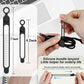 Nearockle Silicone Cable Ties Cord Organizer for Cable Management, 16PCS 4.2" and 7.1" Reusable Cable Organizer Electronic Accessories for Home, Office, Kitchen, School, Travel (Black)
