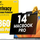 F FORITO 360° Privacy Screen Protector Compatible with MacBook Pro 14 inch (2025-2021, M5 M4 M3 M2 M1 Pro Max Chip), Anti Peeping Anti Glare and Anti Blue Light Laptop Privacy Screen Shield