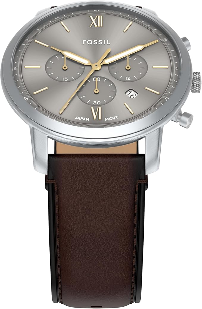 Fossil Men's Neutra Quartz Stainless Steel and Leather Chronograph Watch
