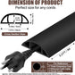 Floor Cord Cover Self Adhesive Cord Hider,3.3FT Cable Management, Extension Strip Protector for Wires, Prevent Cable Trips for Offices, Gyms, Exhibitions Cavity:0.51"(W) x 0.3"(H) Black