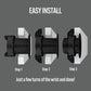 (2-Pack Black) Cable, Wire & Cord Management - Self Locking Grommet with Cover for Walls, Ceilings, Desks, Used for All Surfaces 3/8” to 1” Thick, Made in USA