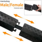 Small 3 Pack - Floor Cord Cover Cord Protector Drop Over Drop Trak Cable Ramp for Office Warehouse - Black