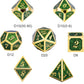 DNDND Metal Dice Set D&D,Glitter Green Heavy DND Dice with Free Metal Case for Role Playing Games Dungeons and Dragons