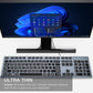 Keyboard Cover with Large Letters Compatible with DELL KB216 KB216b KB216t KB216d KB216p Wired Keyboard/DEll KM636 Wireless Keyboard Protector -Black