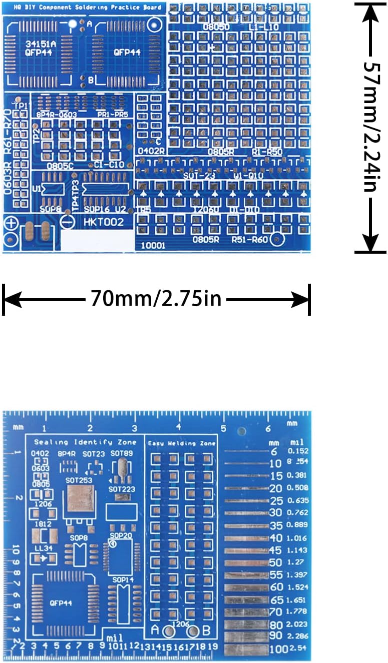 Soldering Practice Kit DIY Senior Two-sided SMD 1-row Red Flash LED Plug-in Circuit Kit Learn Soldering Kit For Beginners