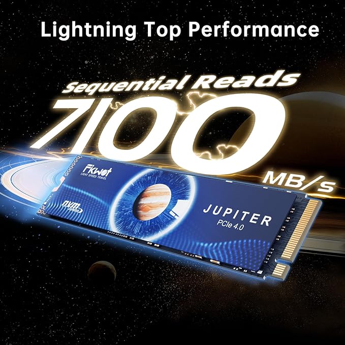 FX991 M.2 SSD 2TB NVMe SSD M2 2280 PCIe Gen 4x4, Read Up to 7100MB/s, Internal Solid State Drive for PS5 Laptop Desktop 3D QLC NAND