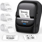 CLABEL Thermal Label Maker Machine: 221B Bluetooth Label Maker Machine with Tape Mini Sticker Printer Barcode Printer Compatible with Smartphone with 3 Roll 40x30mm,50x30mm,50x80mm Label (Black)