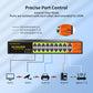 16 Port POE Switch with 2 Gigabit Uplink, IEEE 802.3af/at 100Mbps, 250W Built-in Power,Unmanaged, Extend to 250M for PC Network, AP, IP Phone, Rackmount.