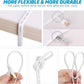 Cat 7 Flat Ethernet Cable 100ft White, High Speed 10GB Shielded (STP) LAN Internet Network Cable Ethernet Patch Computer Cable with Rj45 Connectors and 50pcs Adhesive Cable Clips