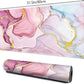 Galdas Gaming Mouse Pad Cool Flash Pattern XXL XL Large Mouse Pad Long Extended Mousepad Desk Pad Non-Slip Rubber Mice Pads Stitched Edges Thin Pad (31.5x11.8x0.12 Inch) (Pink Marble Pattern)