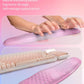 Hokafenle 2in1 Combination, Wave Keyboard Wrist Rest and Ergonomic Curvature Mouse Pad Wrist Support for Relieve Wrist Pain, Filled with Soft Cushion Memory Foam, Romantic Pink