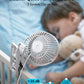 GEHEN Small Clip on Fan, 3-Speed Fan with Strong Airflow, USB-Powered Clip & Desk Fan with Sturdy Clamp, Ultra Quiet for Office Dorm Bedroom Stroller