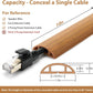 Floor Cord Cover 10ft, Cord Hider Floor Yellow Oak Wood, Floor Cable Management Prevent Cable Trips, Floor Cable Cover Wire Covers for Power Cords, Cord Protector Cord Cavity W0.47in H0.28in