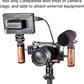 R075 Wooden Handle Grip Left Right Compatible for Sony A6400 A6600 A7III A7IV Nikon Canon Panasonic Camera Cage, for iPhone/Smartphone Video Rig Video-graphy Accessories Mobile Filming 1/4" Bracket