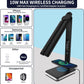 LED Desk Lamp with Charger, USB Charging Port, Dual Swing Arm Desk Light with 5 Brightness, 3 Colors, Table Lamp with Clock, Alarm, Date, Temperature, Desk Lamp for Home Office Study (Black)