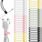 Nearockle 50Pcs Silicone Cable Ties Cord Organizer for Bundling Earphone, Phone Charger, Computer Cords, Reusable Cable Ties Wire Organizer in Home,Office,Kitchen,School (5 Colors)