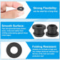 PATIKIL 9.5mm / 3/8 Inch Drill Hole,1/4 Inch ID Rubber Grommets, 15Pcs Top Hat Grommet for Wiring Eyelet Ring Gasket Automotive Firewall Cable Hole Plugs Wires Protection, Black