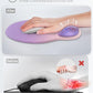 Ergonomic Mouse Pad Wrist Support Set, Memory Foam Keyboard Wrist Rest Set, Keyboard Pad, Non-Slip Base Mousepad(Gradient Pink Purple Set)