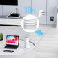 Flat Plug Power Strip Tower Surge Protector, 10FT Flat Extension Cord with Multiple Outlets, 12 AC Outlets, 4 USB Ports (2 USB C) Charging Station for Office Home Dorm Room Travel (White)