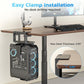 Suptek Clamp-on Desk or Desk Leg PC Mount,Adjustable Height and Width,CPU Under Desk Table Beam PC Mount Bracket Computer Tower Wall and Under Counter Holder