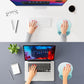 ITNRSIIET Ergonomic Mouse Pad with Comfort Gel Wrist Rest, Non-Slip PU Base, Smooth Textured Surface, Reduces Hand Fatigue & Wrist Pain, 8.7 x 7.2 Inch for Office Gaming Home, Light Green Gradient