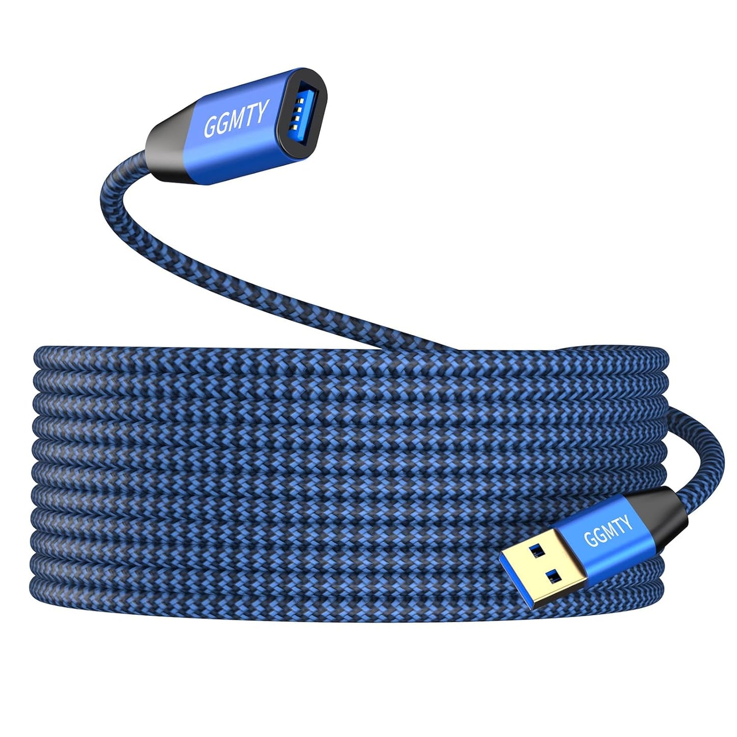 USB 3.0 Extension Cable 25ft,Type A Male to Female Extension Cord Durable Braided Material High Data Transfer Compatible with USB Keyboard,Mouse,Flash Drive, Hard Drive,Printer