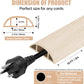 Floor Cord Cover Cavity 0.8"x0.37" Self Adhesive Cord Hider, 10FT Low Profile Cable Management, Extension Strip Protector for Wires, Prevent Cable Trips for Offices, Gyms, Exhibitions (Yellow Wood