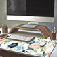 Gaming Green Desk Mat Desk Mouse Pads Purple Blue Pink Floral Mouse Pad Large, XL Big Computer Keyboard Mouse Mat Desk Pad Mat with Stitched Edge for Women Home Office Decor Deskmat 31.5x11.8 in
