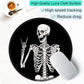 ITNRSIIET Round Mouse Pad with Stitched Edge Premium-Textured Waterproof Non-Slip Rubber Base Desktop Protection Mat Diameter 8.7 inches, Human Skeleton