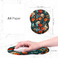 ITNRSIIET Ergonomic Mouse Pad with Gel Wrist Support Small Wrist Rest Smooth Surface Non-Slip PU Base Comfortable Office Supplies Pain Relief, 8.7 x 7.2 inches, Beautiful Flowers