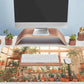 Cute Plant Lover Desk Mat Cozy Mouse pad Beige, XXL Large Extended Earthy Brown Green Aesthetic Floral Mousepad Gaming Desk Pad, Big Laptop Keyboard and Mouse Mat with Stitched Edges 31.5x15.7 in