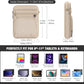 MoKo 9-11 Inch Tablet Sleeve Bag, Fits 11 inch iPad Air M3, iPad A16 2025, Pro 11 M4, iPad 10/9/8/7th, Tab S8/S9 11, Multifunctional Bag with Shoulder and Headphone Port, Sand