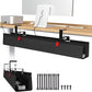 Univivi No Drill Under Desk Cable Management Tray, 36" Cord Organizer for Table, Clamp/Screw Mount Desk Cable Management, Premium Fabric Cable Management Tray for Office, Home
