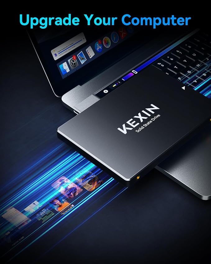 KEXIN SSD 1TB Internal SSD 2.5" SATA III Internal Solid State Drive 1T up to 500MB/s SATA 3.0 Internal Drive 3D NAND Flash Internal SSD for Laptop PC Storage and Upgrade