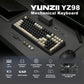 YUNZII YZ98 Gasket Mechanical Keyboard,99 Key Hot Swappable BT5.0/2.4G/USB-C Wireless NKRO 98% 1800 Layout with RGB LED Backlit for Linux/Win/Mac(Black, Cocoa Cream V2 Switch)