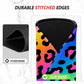 ITNRSIIET Mouse Pad Non-Slip Rubber Base Smooth Surface Stitched Edges Waterproof Durable Compatible with All Mice for Office & Gaming, Desk Accessory, Diameter 8.7 inch, RainbowLeopard