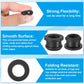 PATIKIL 13.5mm / 1/2 Inch Drill Hole,7/16 Inch ID Rubber Grommets, 12Pcs Top Hat Grommet for Wiring Eyelet Ring Gasket Automotive Firewall Cable Hole Plugs Wires Protection, Black