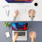 ITNRSIIET Ergonomic Mouse Pad with Comfort Gel Wrist Rest, Non-Slip PU Base, Smooth Textured Surface, Reduces Hand Fatigue & Wrist Pain, 8.7 x 7.2 Inch for Office Gaming Home, Soft Brown Gradient