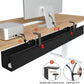 Univivi No Drill Under Desk Cable Management Tray, 48" Cord Organizer for Table, Clamp/Screw Mount Desk Cable Management, Premium Fabric Cable Management Tray for Office, Home (Extra Large)