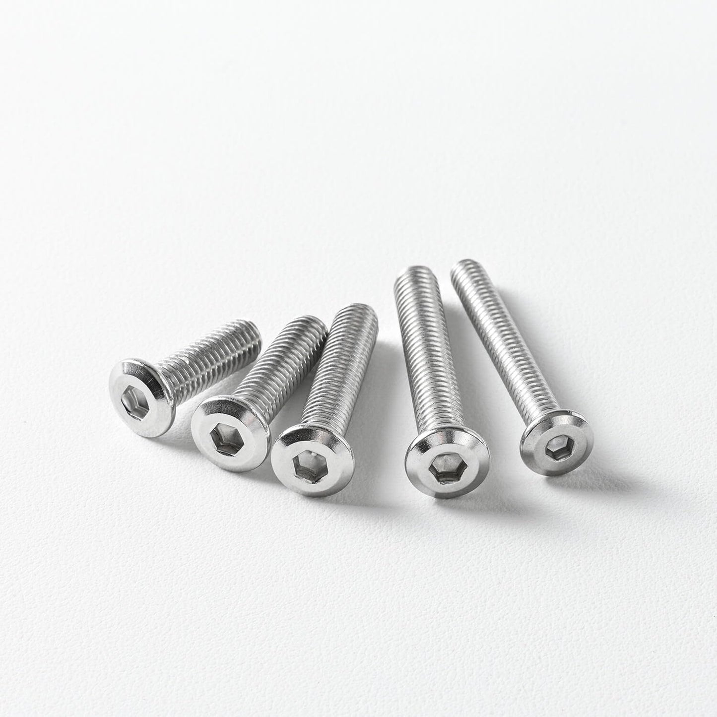 5/16-18 x 3/8" (30 Pack) Flat Head Hex Socket Cap Screws Bolts, 304 Stainless Steel 18-8, Hex Drive, Bright Finish, Fully Machine Thread