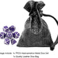 Haxtec Color Changing ByTemperature Metal DND Dice Set Polyhedral D&D Dice Compatible with Dungeons and Dragons RPG-Silver Black Purple Shift