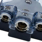 1pc Distribution Block 1 in 3 Ways Out Power Distribution Block Car Audio 1x4 Gauge Input 3x8 Gauge Output Ground Distribution Block for Automotive