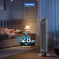 Dreo Tower Fan for Bedroom, 25ft/s Velocity Quiet Floor Fan, 90° Oscillating Fans for Indoors with 4 Speeds, 4 Modes, 8H Timer, Bladeless Fan, Standing Fans, Grey, Nomad One (DR-HTF007)