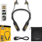 DEWALT Heavy Duty Black Edition 2-in-1 Neckband Bluetooth Headphones w/Built-in Speakers, Jobsite Wearable Speaker & Around Neck, Wireless Headset, 60+ Hrs Hands-Free Music & Calls, Carry Pouch