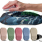 Ergonomic Raised Mouse Pad Wrist Support with Bilateral Slope Memory Foam Mousepad for Wrist Rest and Carpal Tunnel Pain Relief 11.8x7.9〃Indigo Fury Wave